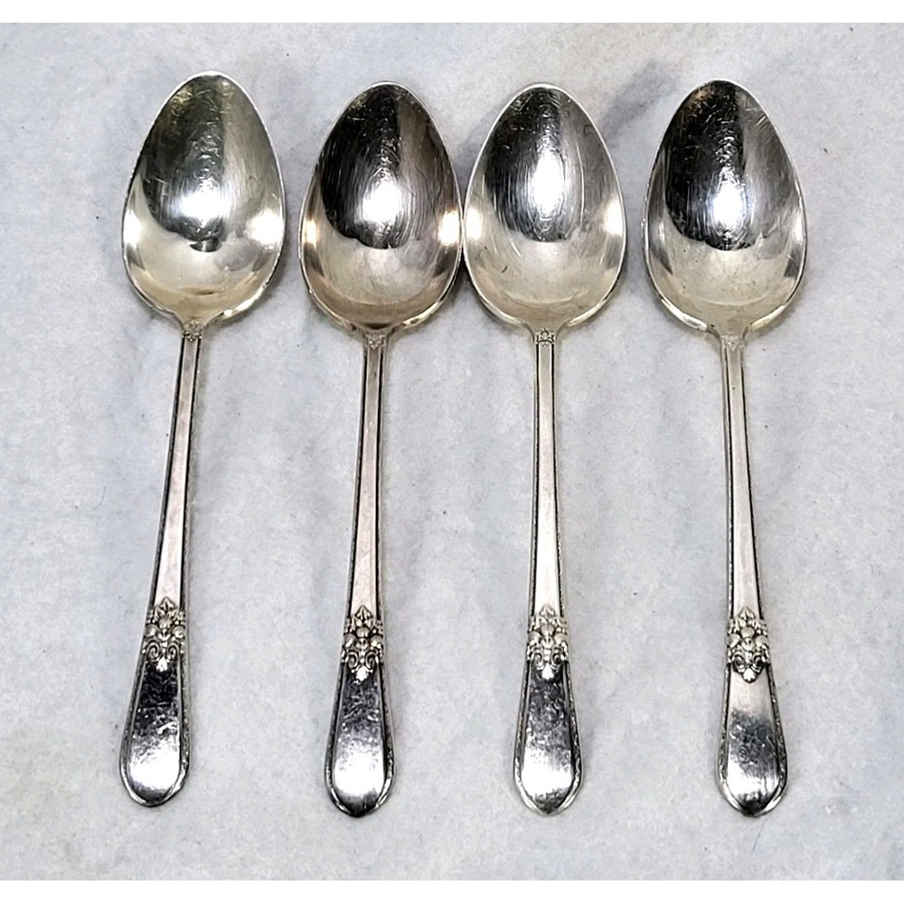 1847 Rogers & Bros Adoration Int'l Silverplate Table Spoon Lot of 4